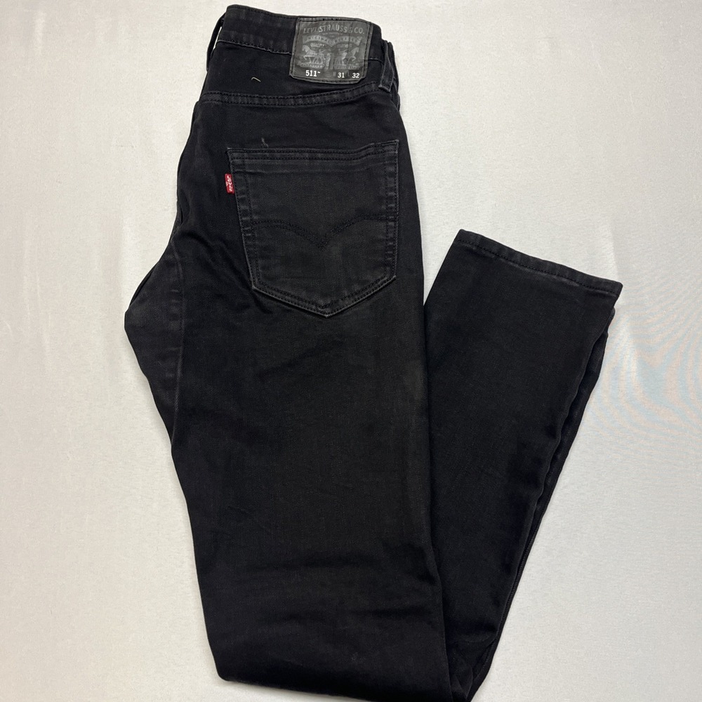 Levi's Men's 511 Slim Jeans, Low Rise Flex Stretch Slim Fit Tapered Pants, Black